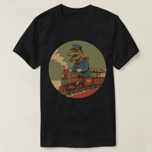 Camiseta Condutor do Trem do T-Rex - Ferrovia dos Dinossaur