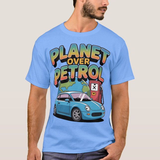 Camiseta condutor elétrico de VE vai para eco de energia li (Frente)