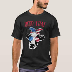 Camiseta Conduza aquela vaca a mugir garota patriota americ