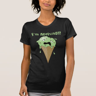 Camiseta Cone de derretimento do sorvete dos desenhos