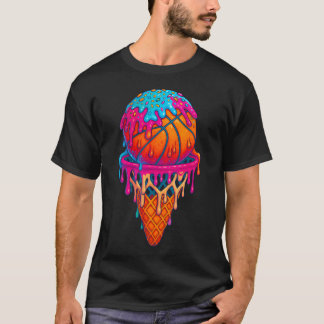Camiseta Cone de Sorvete de Basquete com Gotejamento para M