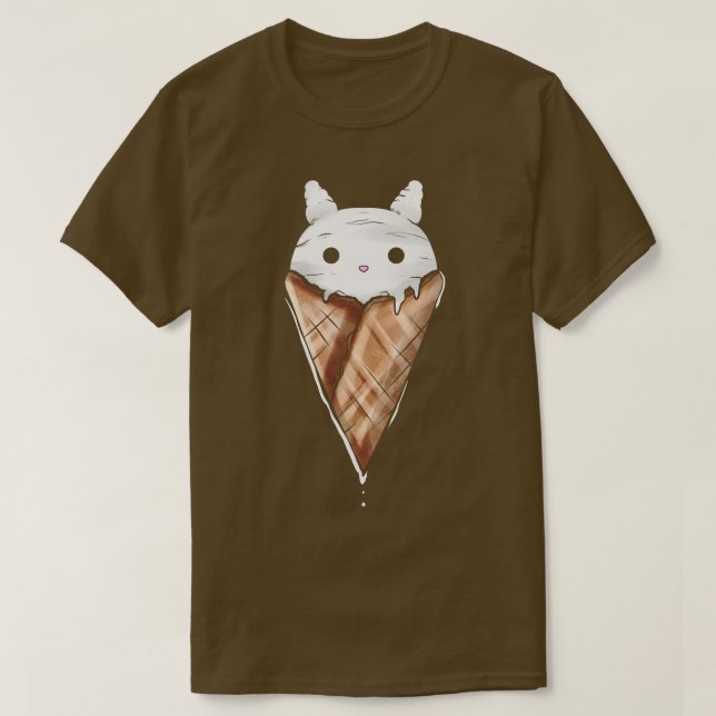 Camiseta Cone De Sorvete De Coelhinho Da Páscoa Doce Na Pás (Frente do Design)