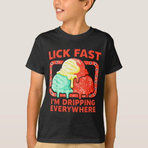 Camiseta Cone de Sorvete Drip Citação Divertida de Sorvete
