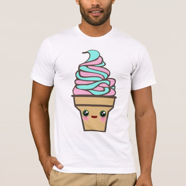 Camiseta Cone de Sorvete Kawaii Rave (Frente)