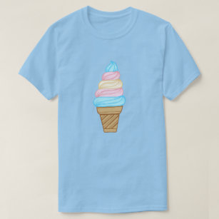 Camiseta Cone de Sorvete Soft de Orgulho Transgênero LGBTQ