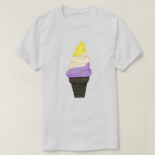 Camiseta Cone de Sorvete Soft Server de Orgulho Não Binário