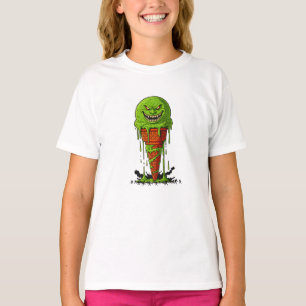 Camiseta Cone de Sorvete Verde Monstro Assustador Derretend