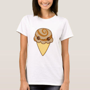 Camiseta Cone salgado do sorvete do caramelo de Kawaii