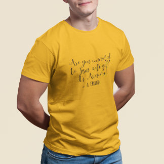 Camiseta Conectado ao WiFi de Jesus Ainda Religioso Amarelo