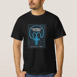 Camiseta Conectar-se a Deus Conservador Cristão