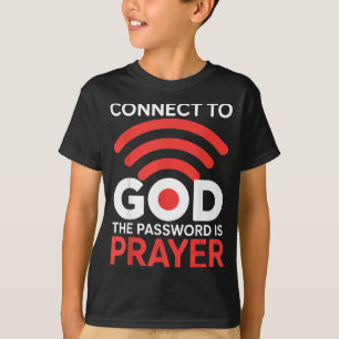 Camiseta Conecte-se a Deus A senha é Oração Wifi Engraçado