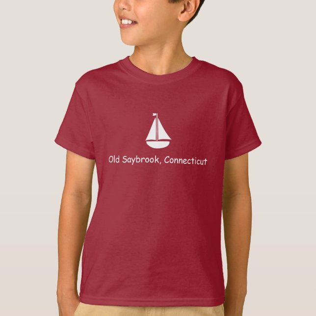 Camiseta CONECTICUTO DO VELHO SAYBROOK COM t-shirt do SAILB (Frente)