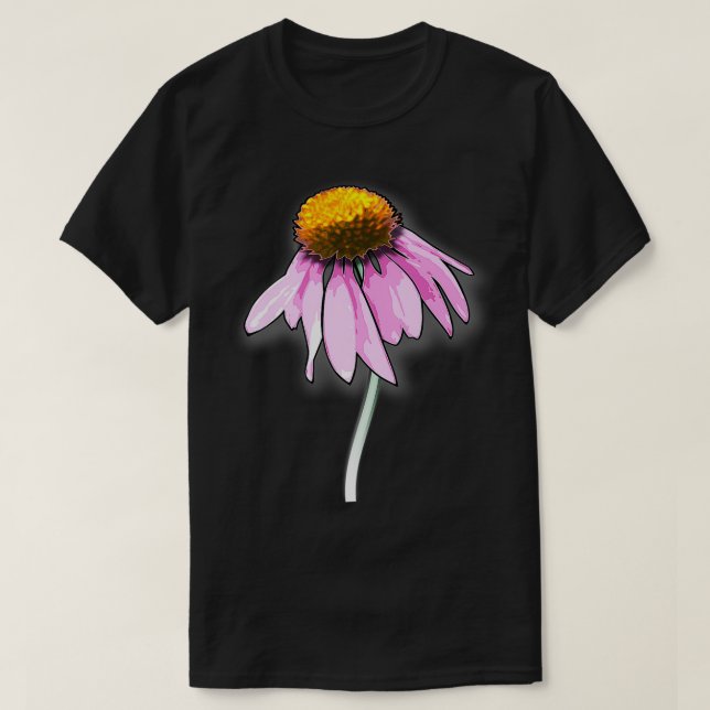 Camiseta Coneflower Echinacea Magnus Flower Premium  (Frente do Design)