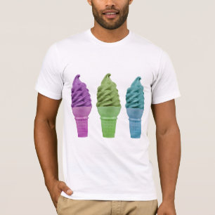 Camiseta Cones bonitos do sorvete da cor