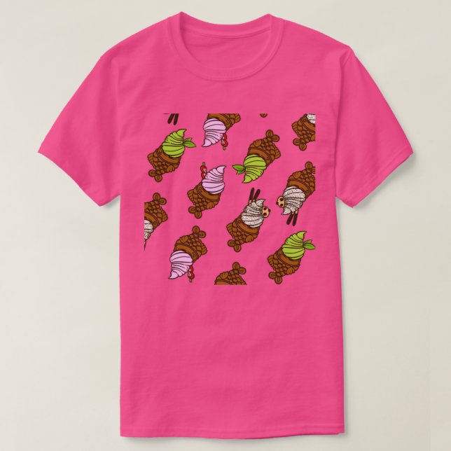 Camiseta Cones de Peixes Ouros de Taiyaki (Frente do Design)