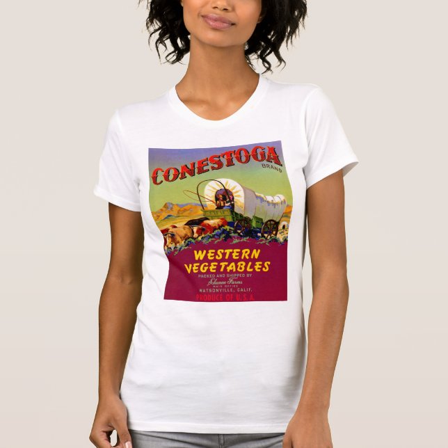 Camiseta Conestoga - Produtos Hortícolas Ocidentais (Frente)