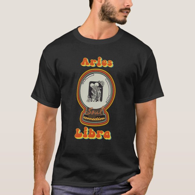 Camiseta Conexão de Alma Áries e Libra Zodíaco (Frente)