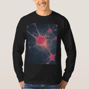 Camiseta Conexões de rede neural Abstrato Art
