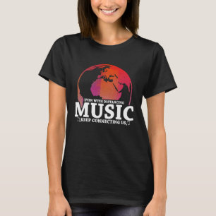 Camiseta Conexões Inspiracionais Do Trabalho de arte De Mús