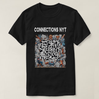 Camiseta Conexões na moda NYT Design Preto