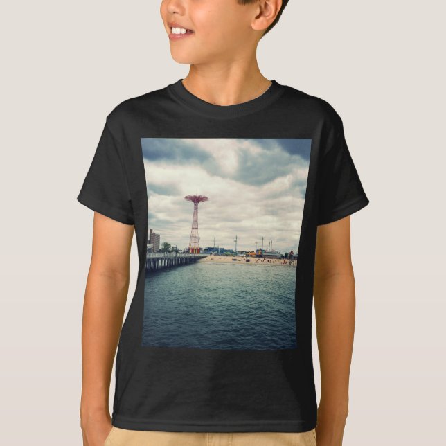 Camiseta Coney Island Beach Panorama (Frente)