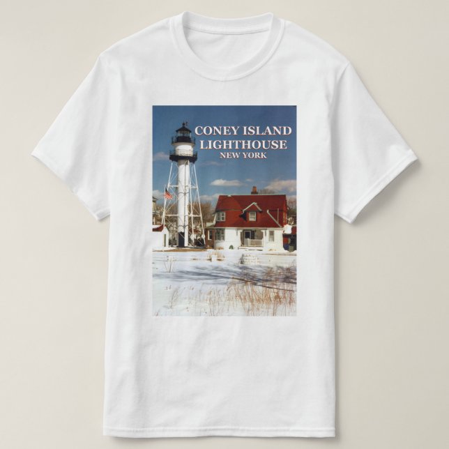 Camiseta Coney Island Lighthouse, New York T-Shirt (Frente do Design)