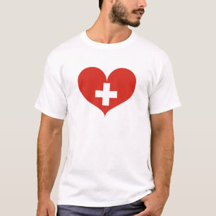 Camiseta Confederação Suíça - Bandeira de Suiça