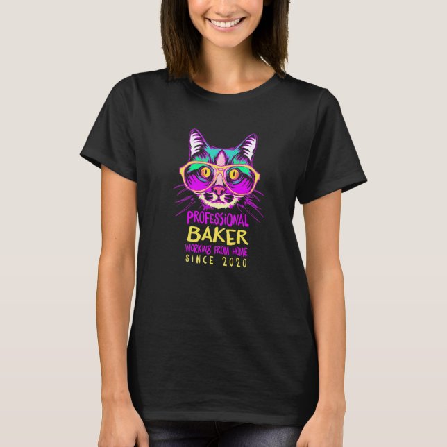 Camiseta Confeiteiro de Gato de Bolos Caseiros Kit de Confe (Frente)