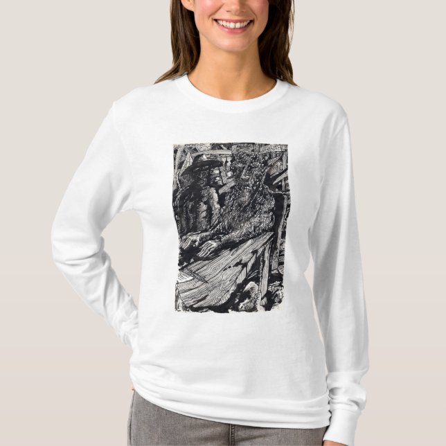 Camiseta "Confesse!", desenho de tinta índia (Frente)