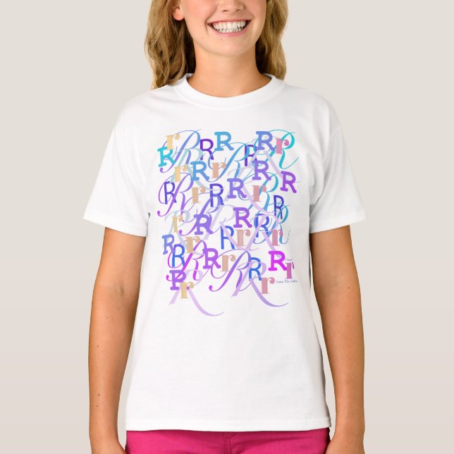 Camiseta Confete de Letras "R" (Frente)