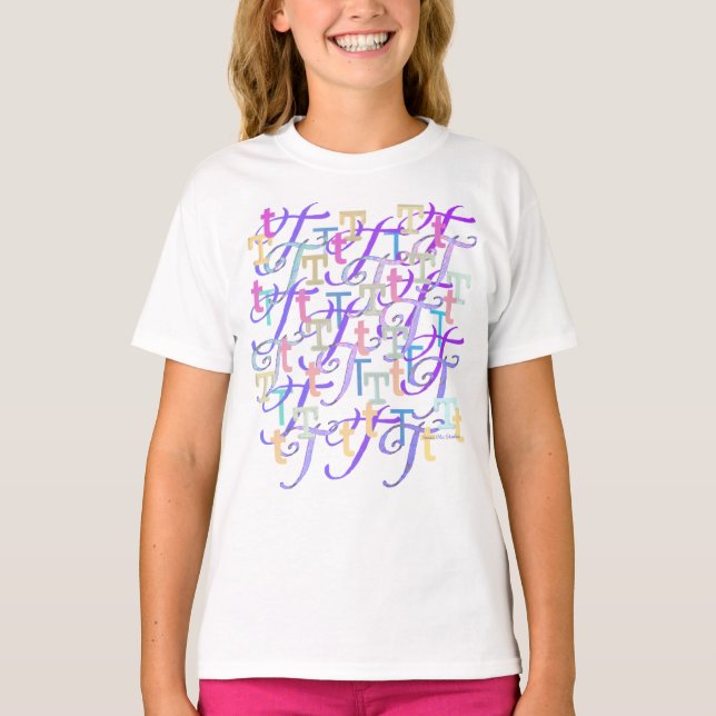 Camiseta Confete de Letras "T" (Frente)