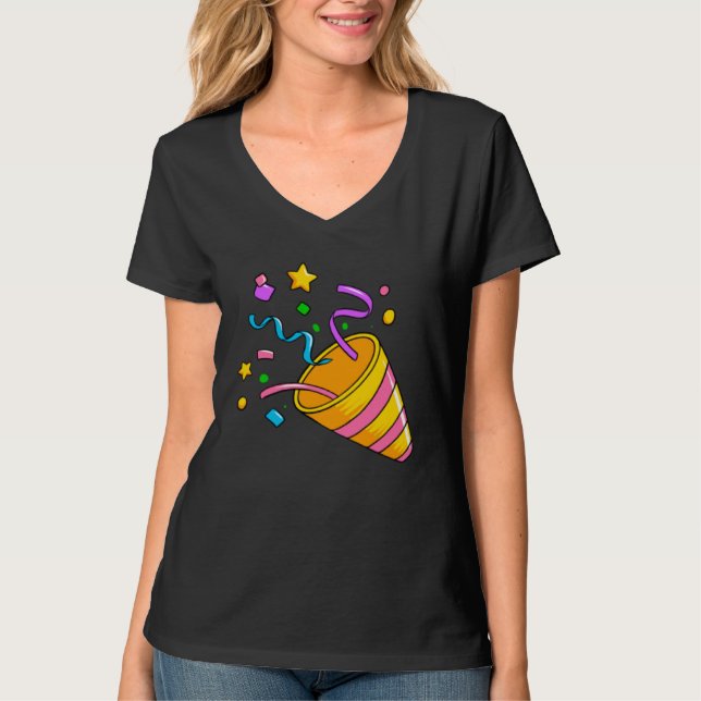 Camiseta Confetti Artwork Celebrating a Party (Frente)