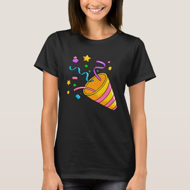 Camiseta Confetti Artwork Celebrating a Party (Frente)