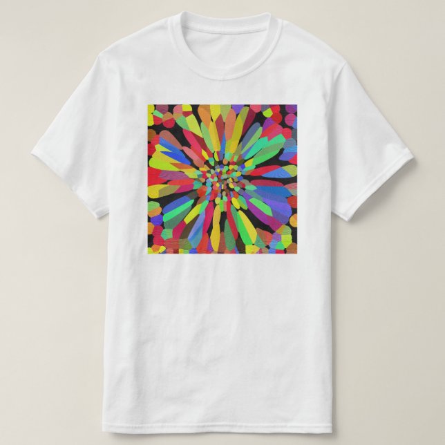 Camiseta Confetti Flower (Frente do Design)