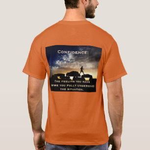 Camiseta Confiança com original cor laranja de foto de cami