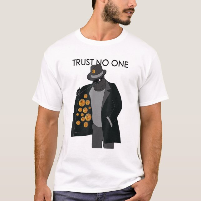 Camiseta Confiança de Bitmoeda Não Ninguém (Frente)