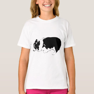 Camiseta Confiança do corgi no caminho de neve