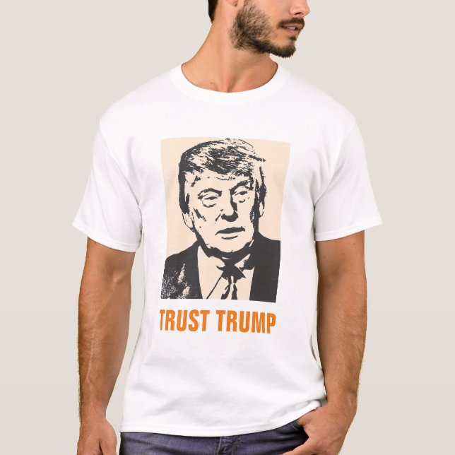 Camiseta Confiança Donald Trump para o presidente 2016 (Frente)