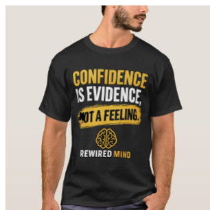 Camiseta Confiança É Evidência, Não um Sentimento Preto