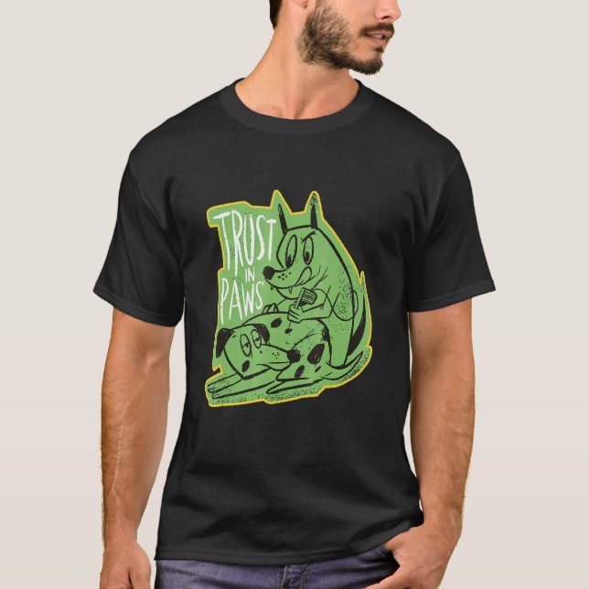 Camiseta Confiança Em Cães De Tatuagem Cães Proprietários D (Frente)
