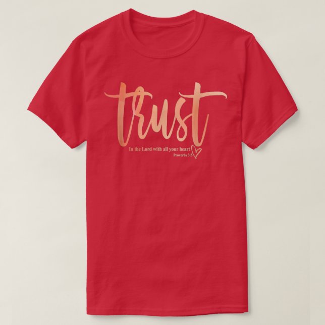 Camiseta Confiança em Deus Cristo de fé cristã (Frente do Design)