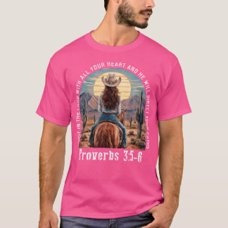 Camiseta Confiança No Lord Cowgirl Western Christian Prover
