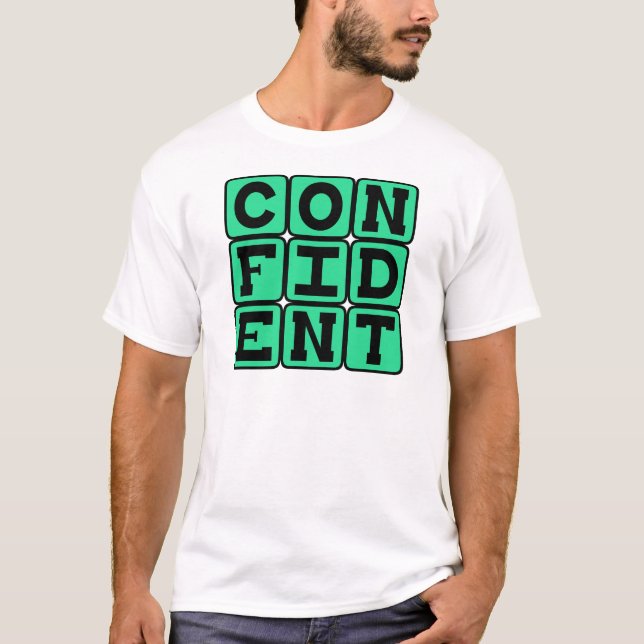 Camiseta Confiante, Motivacional (Frente)
