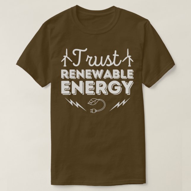 Camiseta Confiar em energia renovável (Frente do Design)