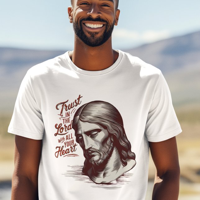 Camiseta Confiar em Jesus com todo o seu coração (Criador carregado)