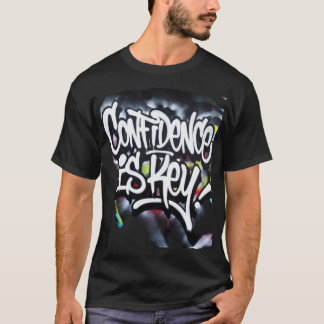 Camiseta Confidence Is Key – Urban Motivation Graffiti Typo