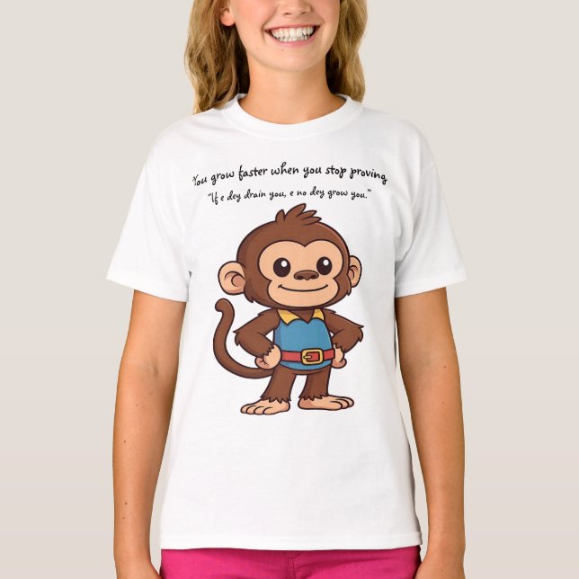 Camiseta Confident Monkey – Self Belief & Inner  T-Shirt (Frente)
