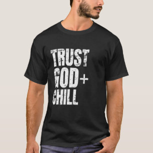 Camiseta Confie em Deus, acalme Jesus fé religioso cristão 