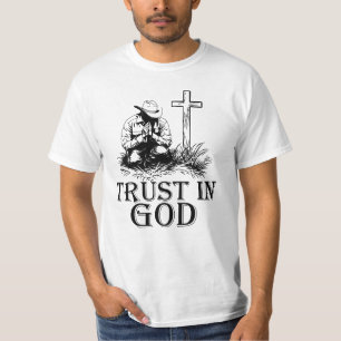 Camiseta Confie em Deus, Cowboy