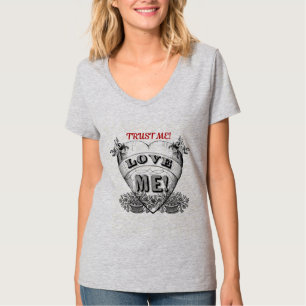 Camiseta confie em mim! Dia de os namorados clássico simple